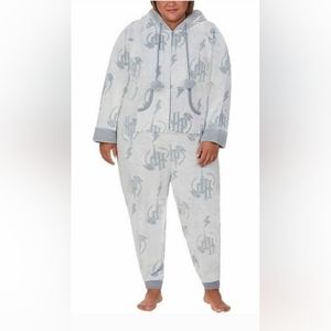 NEW Womens 3X Wizarding World Harry Potter One Piece Pajama with Hood